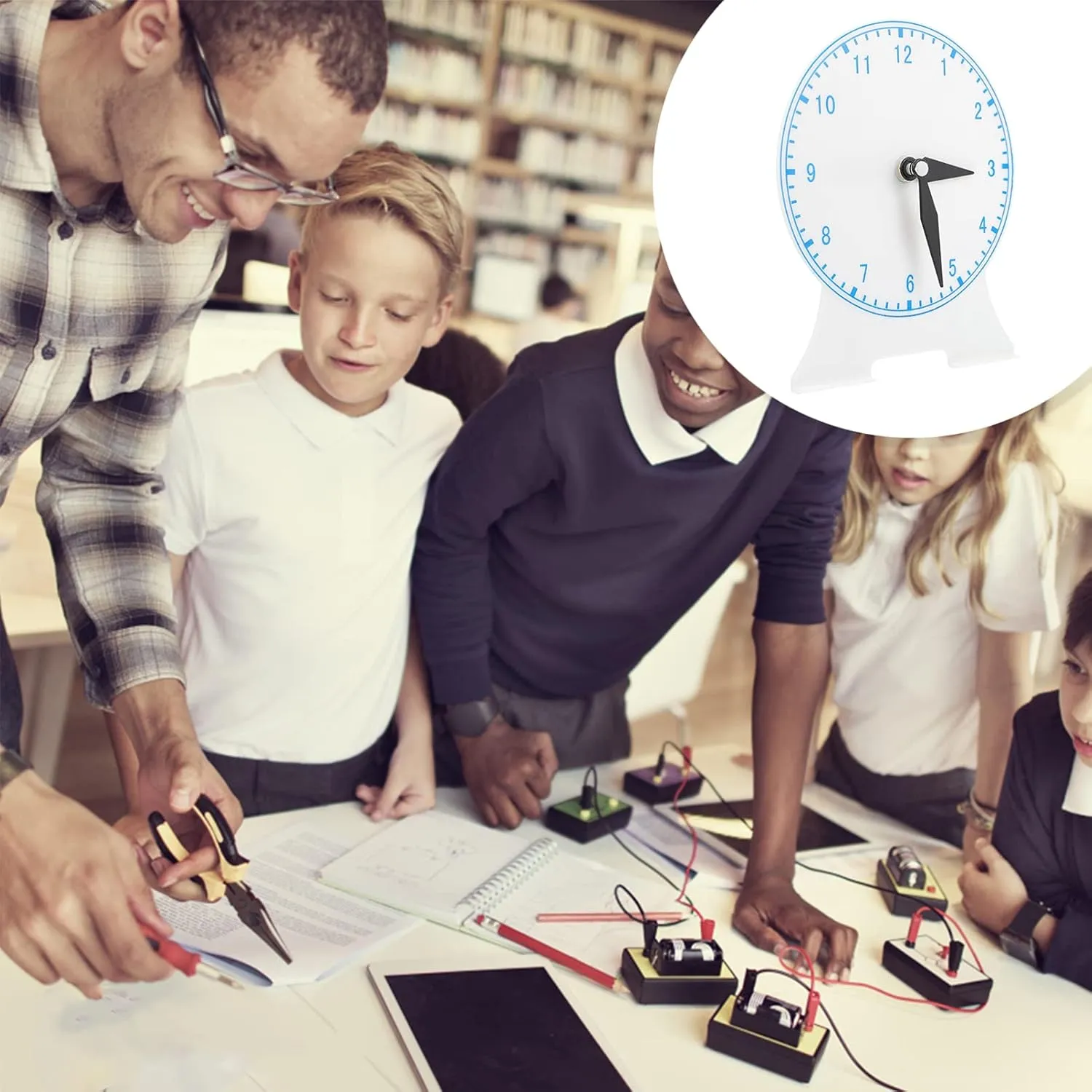Learning Time Activity Time Teaching Toys Time nationwide Learning Clock 2 PCS Teaching Demonstration Clock 