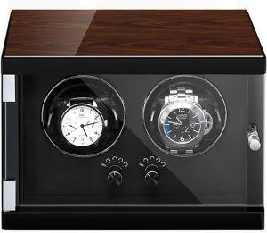 LED Illumination and LCD Touchscreen solidify conversation Control Wooden Piano Finish Adjustable Watch Pillows Watch Winder for 1/2/4 Winding Spaces Watch Winders for Automatic Watches Built-in 