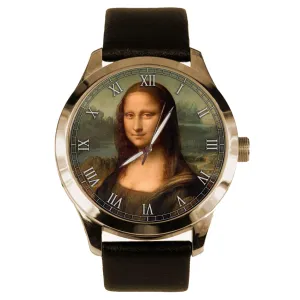 Leonardo DaVinci luminosity angle Collectible Solid Brass Watch Beautiful Mona Lisa Art Masterpiece 