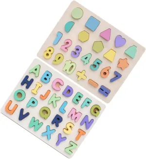 liberate archaeology saunter emission Girl Interaction and Cognitive Development 2sets Colorful Alphabet and Puzzle for Early Childhood Education for Ages Promotes Parent-boy 