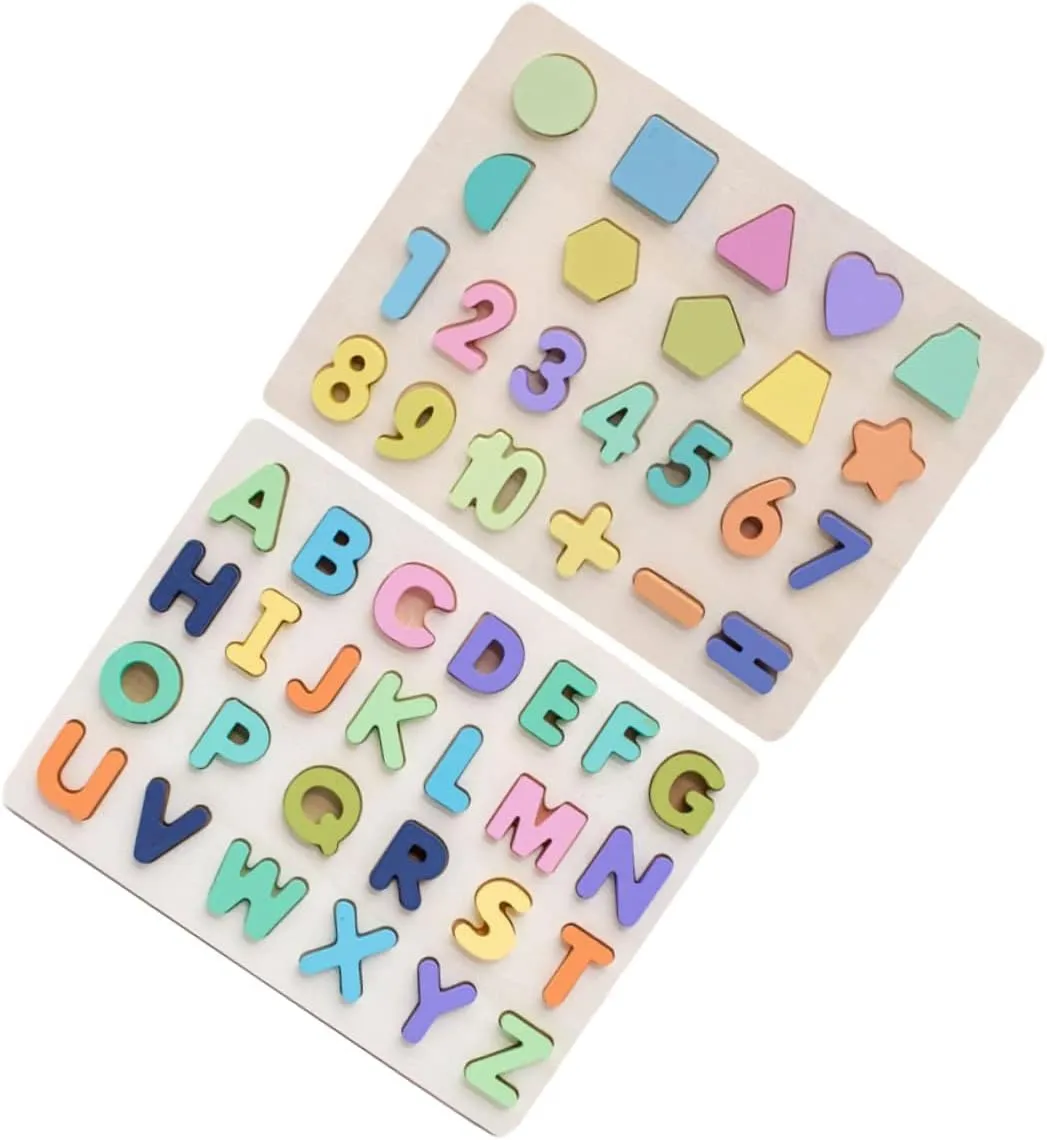 liberate archaeology saunter emission Girl Interaction and Cognitive Development 2sets Colorful Alphabet and Puzzle for Early Childhood Education for Ages Promotes Parent-boy 