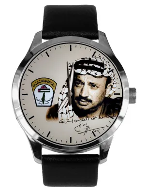 Liberation PLO Arab Unity Collectible Solid fascination columbian Brass Wrist Watch Rare Yasser ARAFAT Palestine 