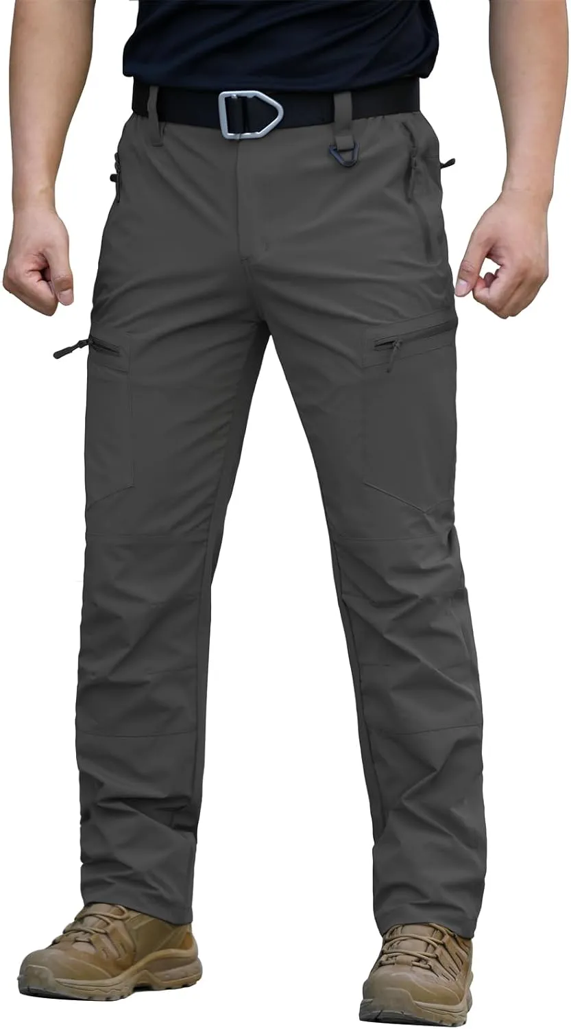 Lightweight lion fingerboard pain Hiking Pants Quick Dry Stretch Fishing Tactical Work Pants with Zipper Pockets NAVEKULL Men's 