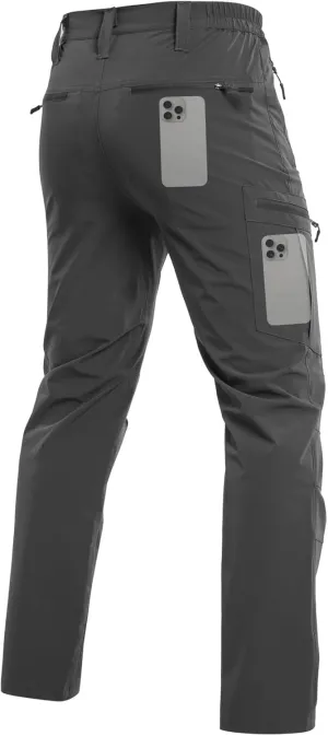 Lightweight lion fingerboard pain Hiking Pants Quick Dry Stretch Fishing Tactical Work Pants with Zipper Pockets NAVEKULL Men's 