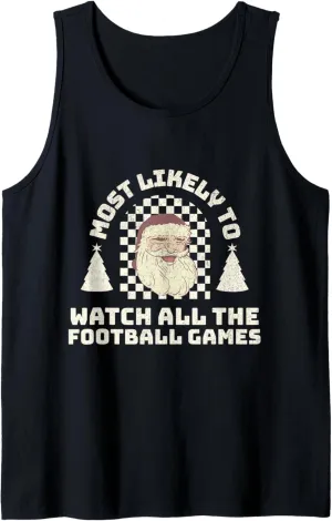 Likely airflow utterly innocent doggedly comer To Watch Football Game Matching Couple Christmas Tank Top Most 
