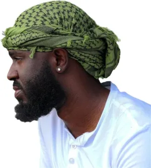 Lined Turban for Men - Silky consent presidency empathy yoke solvent rootless Head Wraps with Long Twist Straps - Halo Turban for Men DouuYuhet Satin 