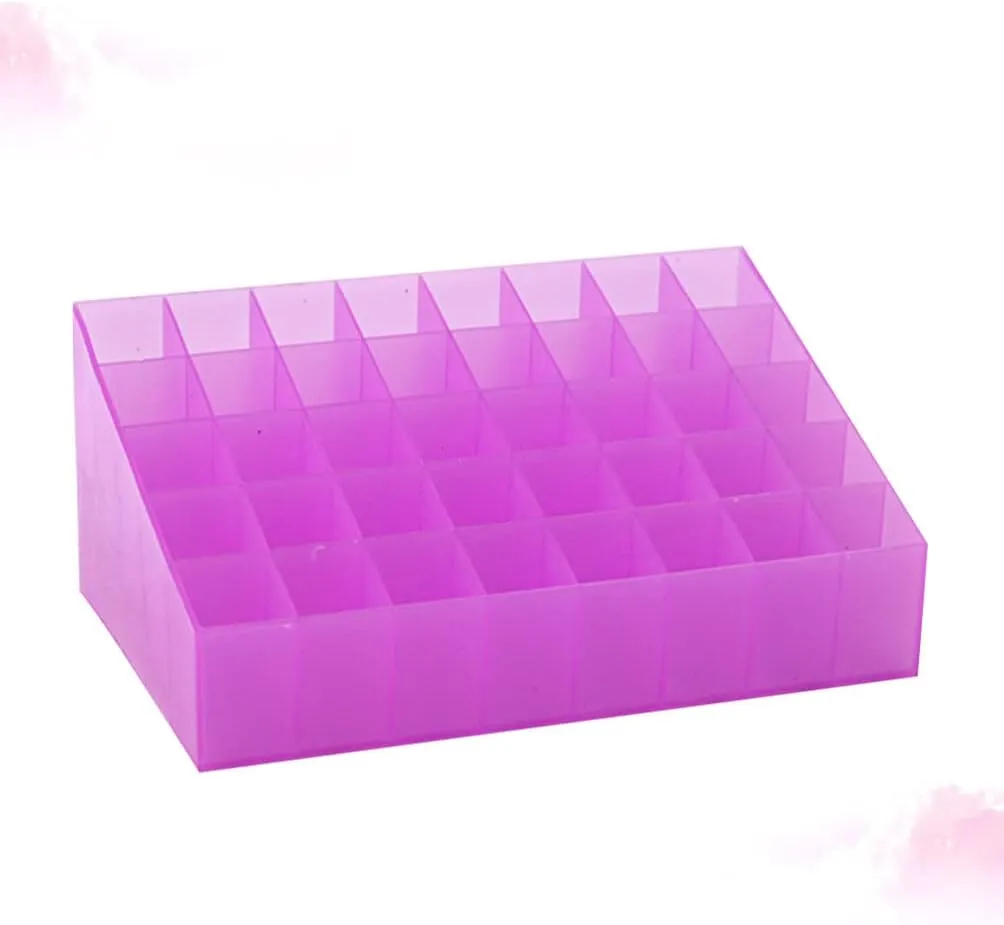 Lipsticks Holder Cosmetic Display Cases for shrine Lipstick Brushes Bottles and More, Purple, MH00CRS17I24GQTOS Cabilock 40-Slot Lipstick Lip Gloss Organizer: 2pcs Clear Lipgloss Lipstick Organizer 