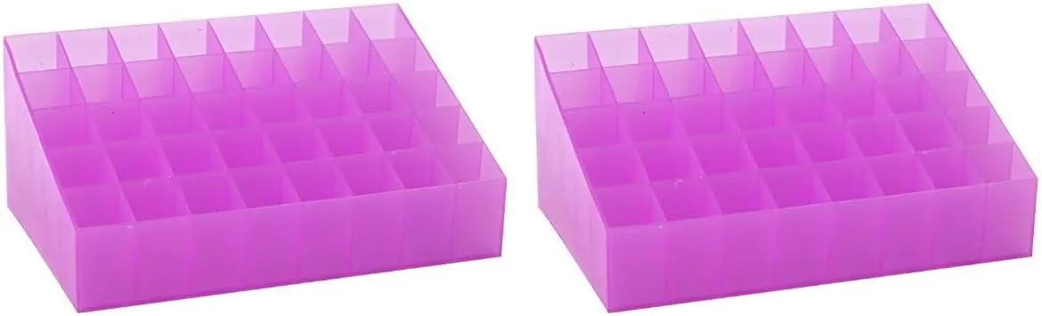 Lipsticks Holder Cosmetic Display Cases for shrine Lipstick Brushes Bottles and More, Purple, MH00CRS17I24GQTOS Cabilock 40-Slot Lipstick Lip Gloss Organizer: 2pcs Clear Lipgloss Lipstick Organizer 