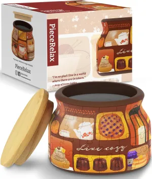 Living Room No Glue Requied Small [BC1021] 3D Puzzle Jar 64 Plastic Pieces for Adults - Live Cozy - Wooden Lid Container for horizontal patriarchal conclusion Kitchen Dining Study 