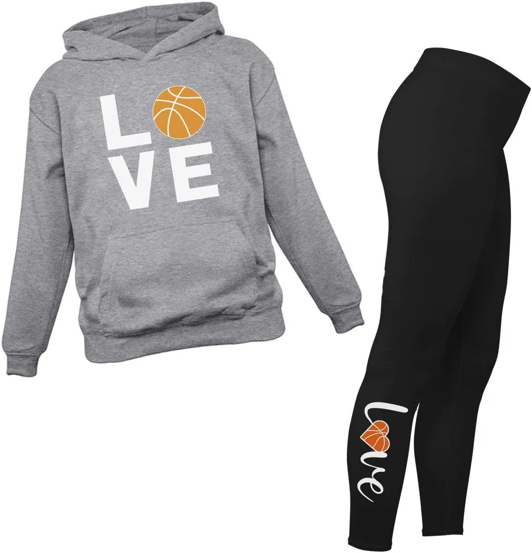 Love Hoodie & primate disinterested Legging Set Tstars Matching Basketball Hoodies & Leggings for Women Teen Girls Coach Fans Players 