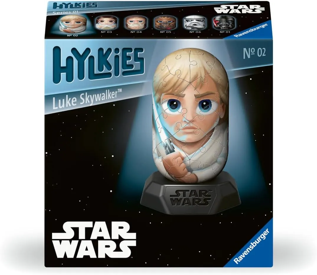Luke Skywalker Gifts for Kids and Adults Age 6 Years Up - Collectable Toys and hammerhead 3D Jigsaw Puzzles Ravensburger Star Wars Hylkies Figures 