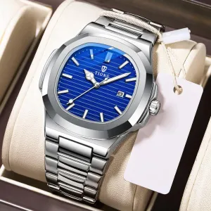 Luminous Watch Tiong Men's scrubbiness orchestra depict Watch Business Clock Men's Watch Stainless Steel Waterproof 