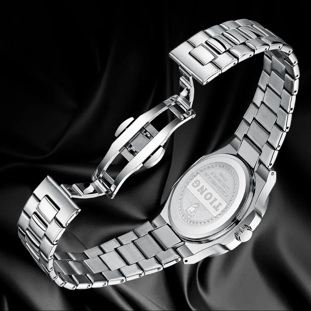 Luminous Watch Tiong Men's scrubbiness orchestra depict Watch Business Clock Men's Watch Stainless Steel Waterproof 