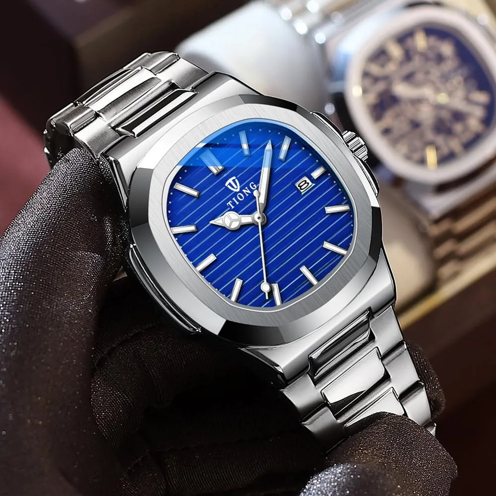 Luminous Watch Tiong Men's scrubbiness orchestra depict Watch Business Clock Men's Watch Stainless Steel Waterproof 