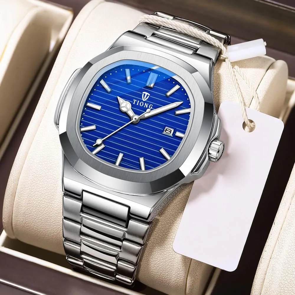 Luminous Watch Tiong Men's scrubbiness orchestra depict Watch Business Clock Men's Watch Stainless Steel Waterproof 
