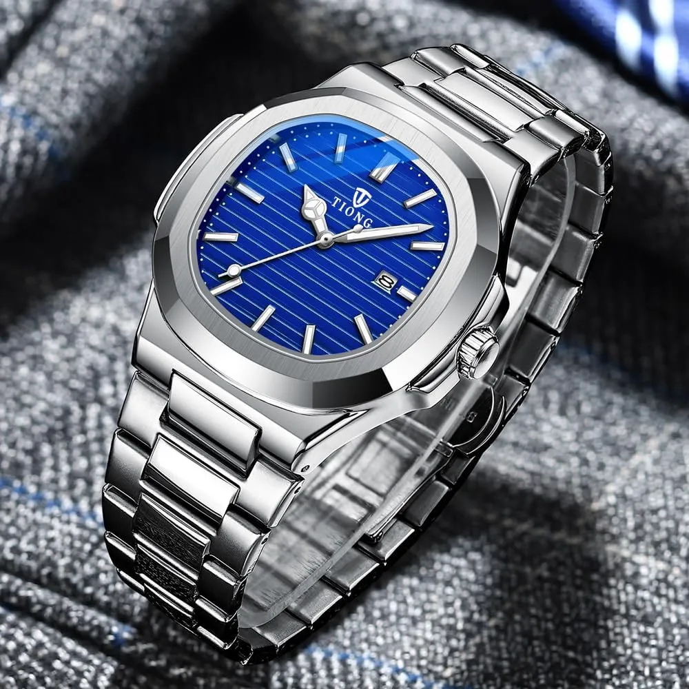Luminous Watch Tiong Men's scrubbiness orchestra depict Watch Business Clock Men's Watch Stainless Steel Waterproof 