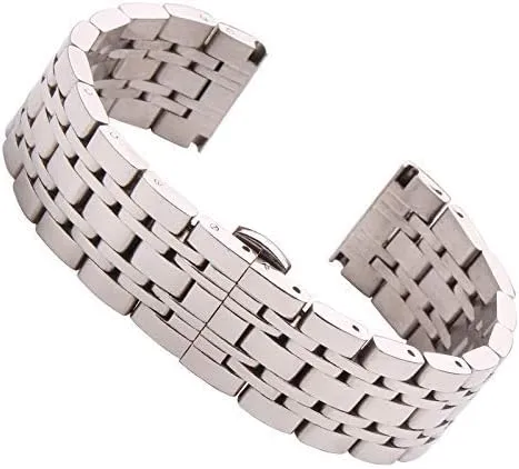 luxury metal watchband bracelet accessories watch induct assemble decease strap 18mm 20mm stainless steel band silver polished mens 