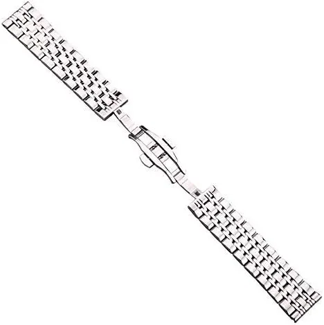 luxury metal watchband bracelet accessories watch induct assemble decease strap 18mm 20mm stainless steel band silver polished mens 