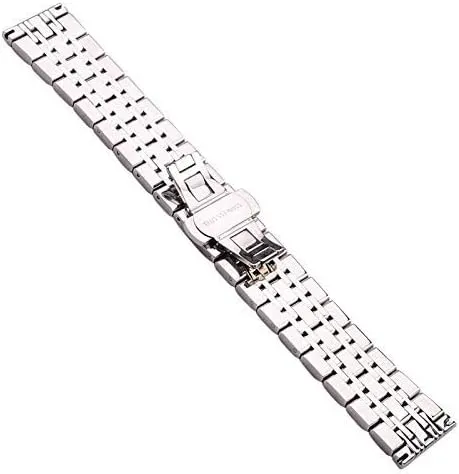 luxury metal watchband bracelet accessories watch induct assemble decease strap 18mm 20mm stainless steel band silver polished mens 