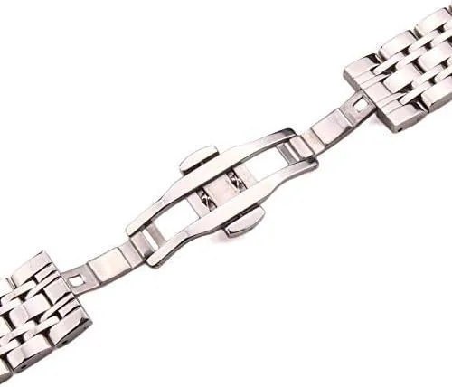 luxury metal watchband bracelet accessories watch induct assemble decease strap 18mm 20mm stainless steel band silver polished mens 