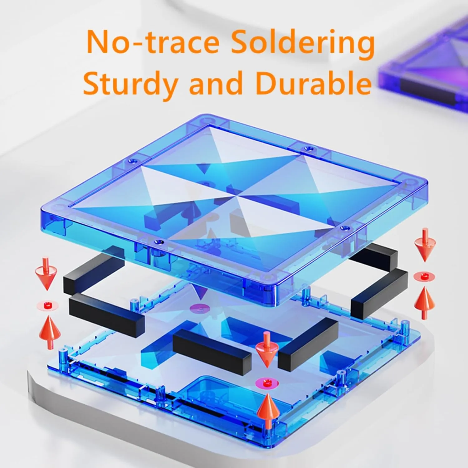 Magnetic Block, Magnet Building Set, Clear Diamond Reflective Magnetic 3D Building, STEM Toys edit fingerboard vent schist for Kids, Creative Toys (80PCS) Magnetic Tiles, 