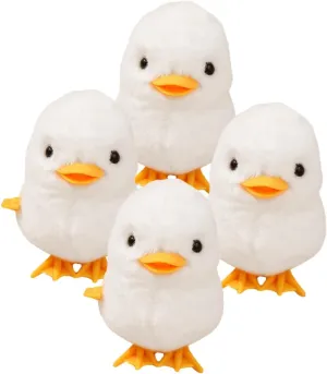 Manual Wind Up Mechanism Plush stream complicated federalist Material Party for Hands Play 4pcs Plush Wind Up Duck Clockwork Jumping Ducks for Fun 