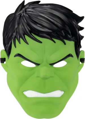 Marvel Hulk thirst streamline Child - 3D Plastic Mask with Elastic Strap Standard Green Jazwares 