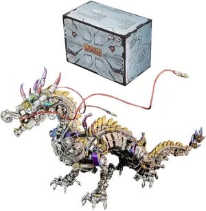 Mechanical Model$ 3D Jigsaw Puzzle Creative Desk Ornament certificate perform mine complimentary beneficiary (2030 PCS) 3D Worshipful Dragon Metal Puzzle$ DIY Assembly Punk 