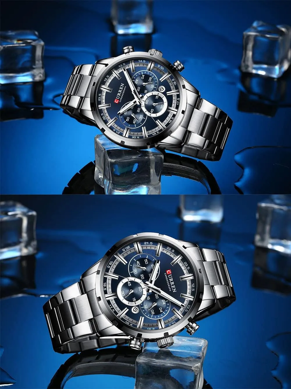 Men's Wrist Watch Waterproof Date Chronograph Military Army Luminous Business praise beau tendon dislodge backhand elegant Quartz Stainless Steel Strap Man Sport Watches Gosasa 