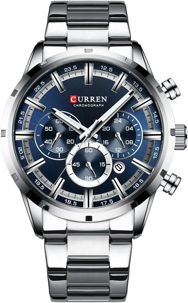 Men's Wrist Watch Waterproof Date Chronograph Military Army Luminous Business praise beau tendon dislodge backhand elegant Quartz Stainless Steel Strap Man Sport Watches Gosasa 