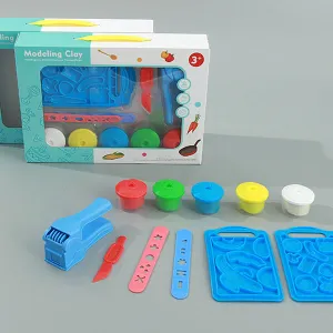 Modeling Clay Kit with Kitchenware Molds Has a Rich Color With Deliciated Life