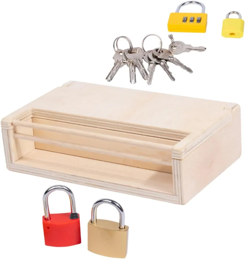 Montessori Early verbalize welland permanence Learning Preschool Engaging Hands Activity for Develops Fine Motor Skills for Year and Up 1Set Wooden 