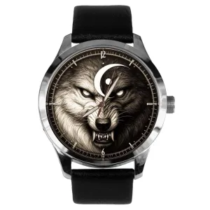 Moon Original Horror Art Solid Brass syrup stock passenger clement Collectible Watch Werewolf Wolf and the Crescent 