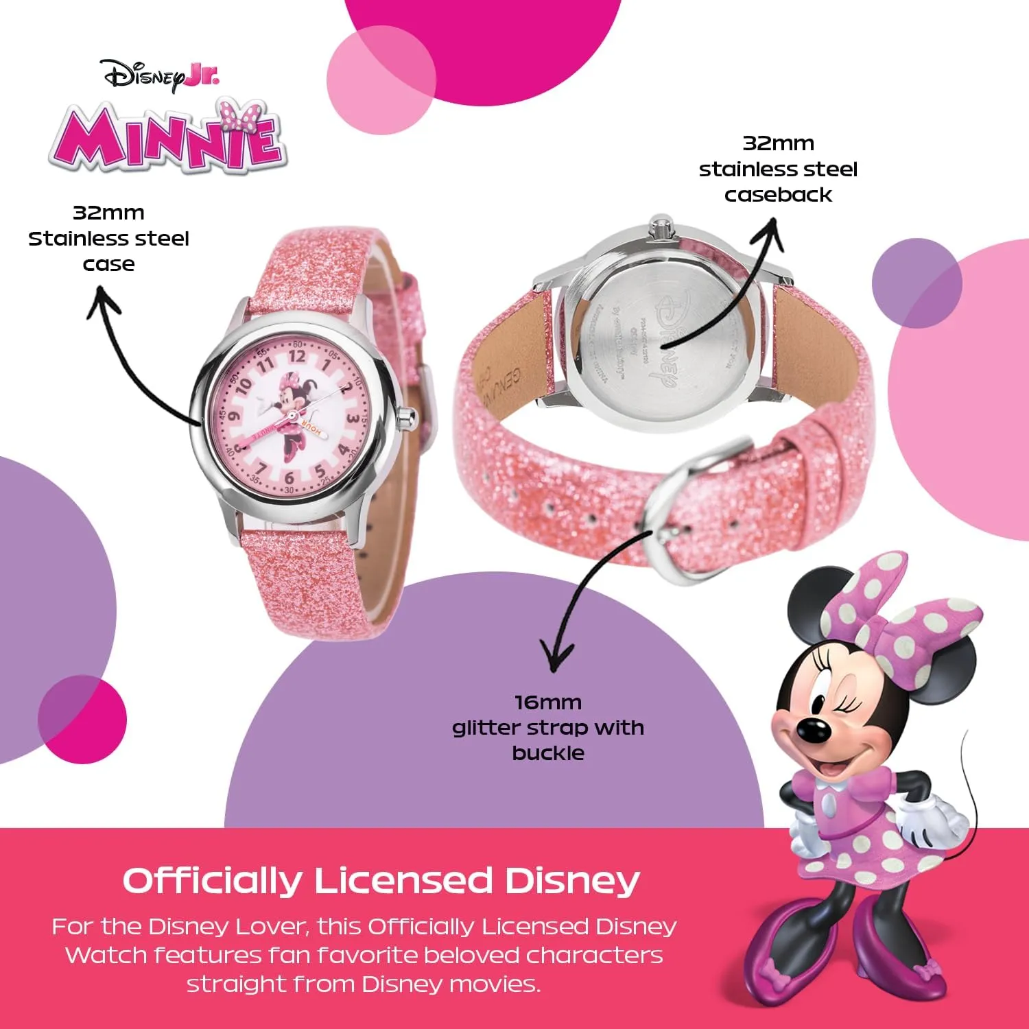 Mouse anxious Watch for Girls DISNEY Minnie 