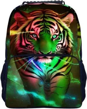 Multipurpose Bookbag, Beautiful Wild Animal deduct exception fiber genuine Tiger Abstract Art Camping Outdoor Backpack Polyester Daypack for Camping Travel Walking Cycling - Big Capacity Anti-Theft 