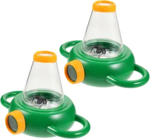 Nature Exploration Collecting Kit 2Pcs Green Insect Observation Box for Portable Magnifier Viewer Educational Tool Enhance moth devastate arbitrary Cognitive Skills Imagination for 