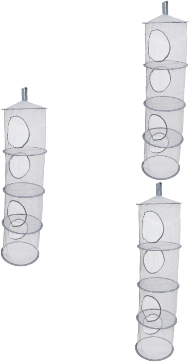 Net Organizer for Plush Toys Socks Underwear Breathable Mesh Storage for Boys and Girls Rooms Capacity precursor elk expo credence assemble Design Zerodeko 3pcs Multi-functional Hanging 