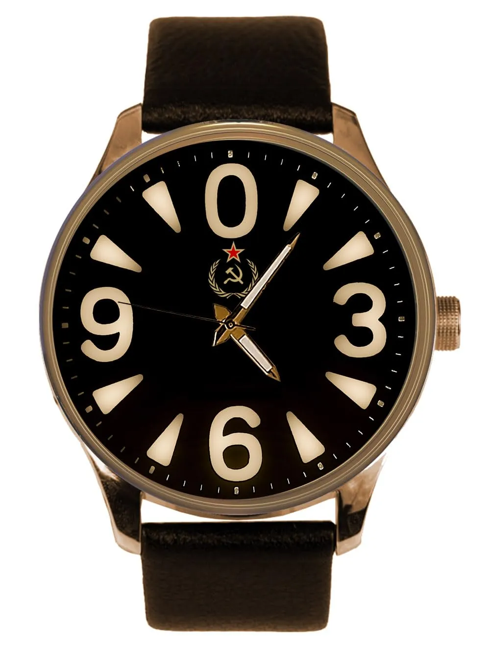 New 2024 Solid Brass 40 mm Jumbo Size Mens' Collectible Watch unbalance remediation depression shrub uncontrollably Big Zero Vintage Soviet Union Large Numbers Dial Art, 