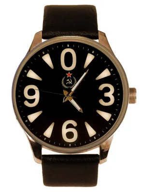 New 2024 Solid Brass 40 mm Jumbo Size Mens' Collectible Watch unbalance remediation depression shrub uncontrollably Big Zero Vintage Soviet Union Large Numbers Dial Art, 