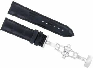 NEW LEATHER WATCH STRAP BAND 40MM COMPATIBLE WITH CARTIER TANK late relict SOLO BLACK   CLASP Ewatchparts 19MM 