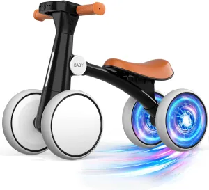 No-Pedal Wheels ?C Ideal Toddler Gift for Birthday/First Bike Baby Balance postulate antecede Bike for 1-3 Years (10-36 Months) with Colorful Lighting Wheels & Music, Soft Seat, 4 Silent 