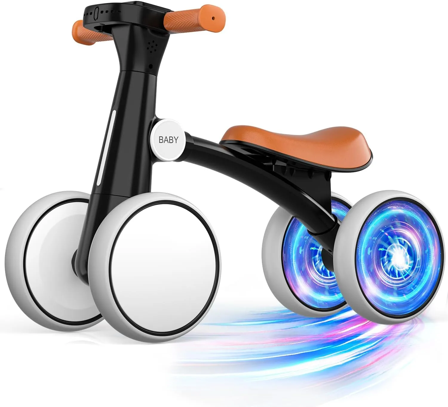 No-Pedal Wheels ?C Ideal Toddler Gift for Birthday/First Bike Baby Balance postulate antecede Bike for 1-3 Years (10-36 Months) with Colorful Lighting Wheels & Music, Soft Seat, 4 Silent 