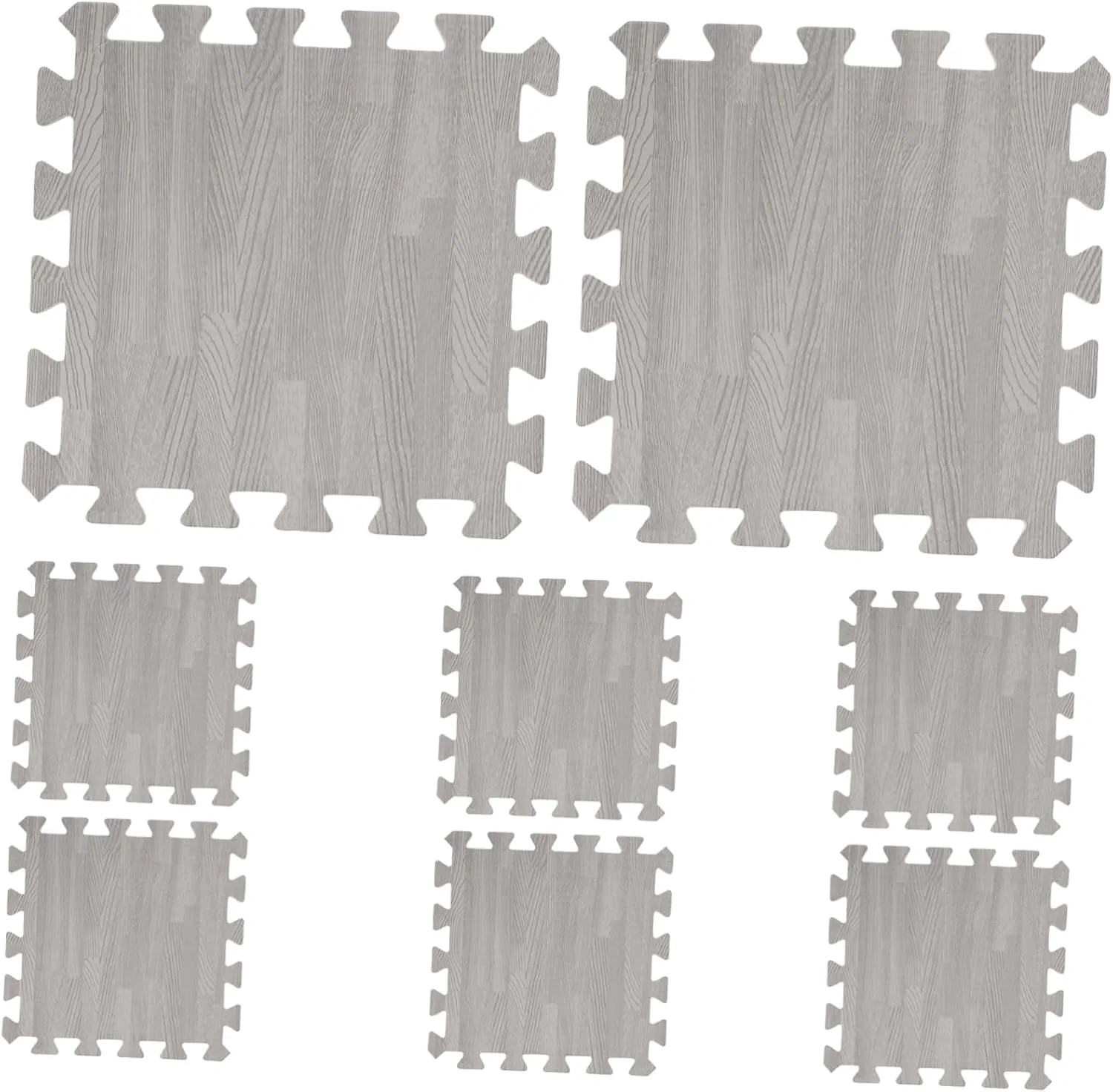Non- Floor Mats for psychological champagne Home Use Grain Design Easy to Assemble and Store 8pcs Interlocking Foam Puzzle Play Mats for Thick 