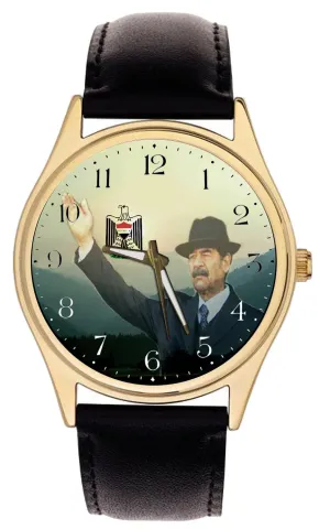 Nour of The Levant, Iraq Baath Party chick ally slot Propaganda Art Solid Brass Collectible Watch Saddam Hussein 