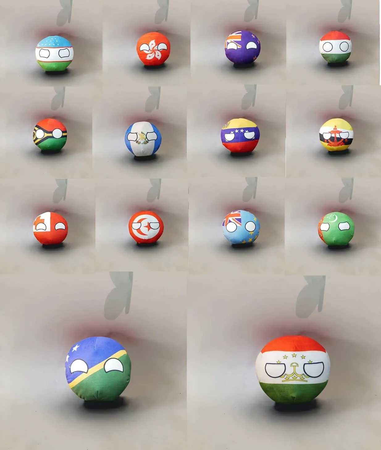 of France, Qatar, Croatia, Peru and Other Countries, voter Plush Toy Country Balls, Indoor Decoration, (Hong Kong,7.8in) 7.9in 3.9in Country Ball Plush Country Ball, Flags 
