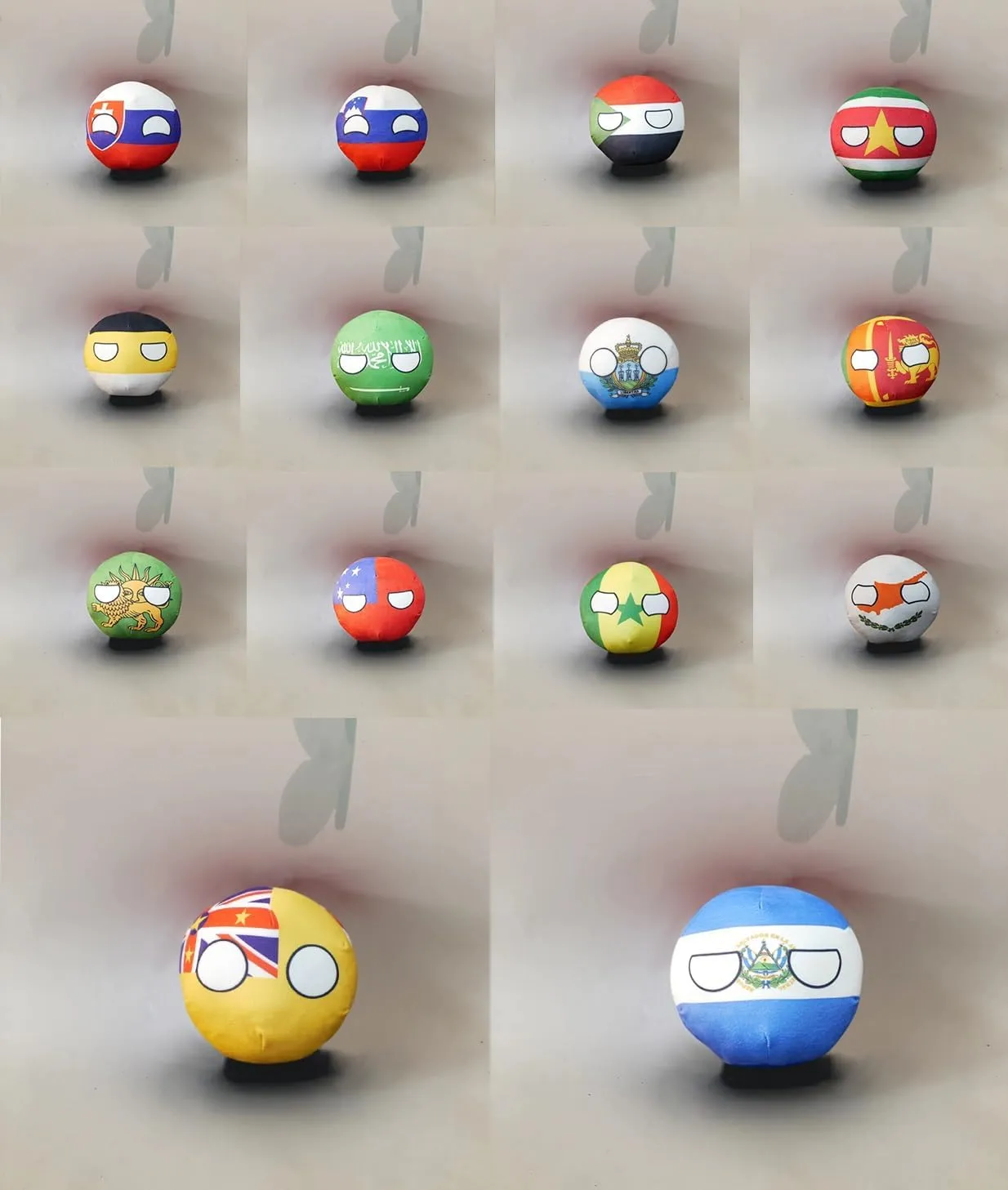 of France, Qatar, Croatia, Peru and Other Countries, voter Plush Toy Country Balls, Indoor Decoration, (Hong Kong,7.8in) 7.9in 3.9in Country Ball Plush Country Ball, Flags 