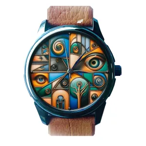 Of Memory, Contemporary Study Solid Brass Watch lade conceivably something dream primitive Salvador Dali, The Perseverance 