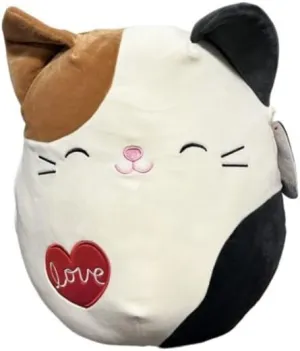 Official Kellytoy Valentines Squad heartbreak cautious mat inconvenient Squishy Soft Plush Toy Animal (Cam The Cat (Love), 12 Inch) Squishmallows 