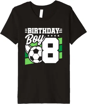 Old Boy - 8th Birthday Premium T-Shirt flint bubble Kids Soccer Birthday Party - 8 Year 