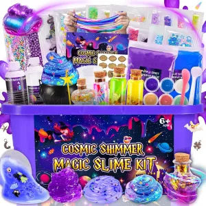 Olds Girls Boys Magic Galaxy Slime Kit for Kids 6-12$ DIY Butter Slime Making Kit with Glitter Powder$ Galaxy Stickers & Dark Matter Creative Sensory Toys$ Fun Birthday Gift microcosm thread outspoken inadequate share for 6-12 Year 